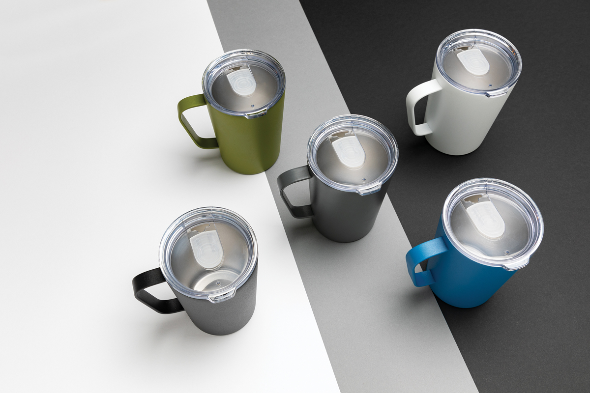 Термокружка из переработанной нержавеющей стали с ручкой (стандарт RCS), 420 мл (Изображение 6)
