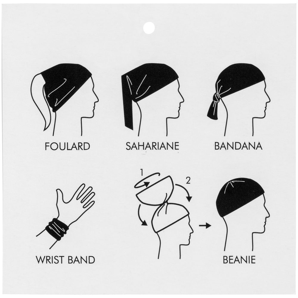 Многофункциональная бандана Bolt, белая (Изображение 4)