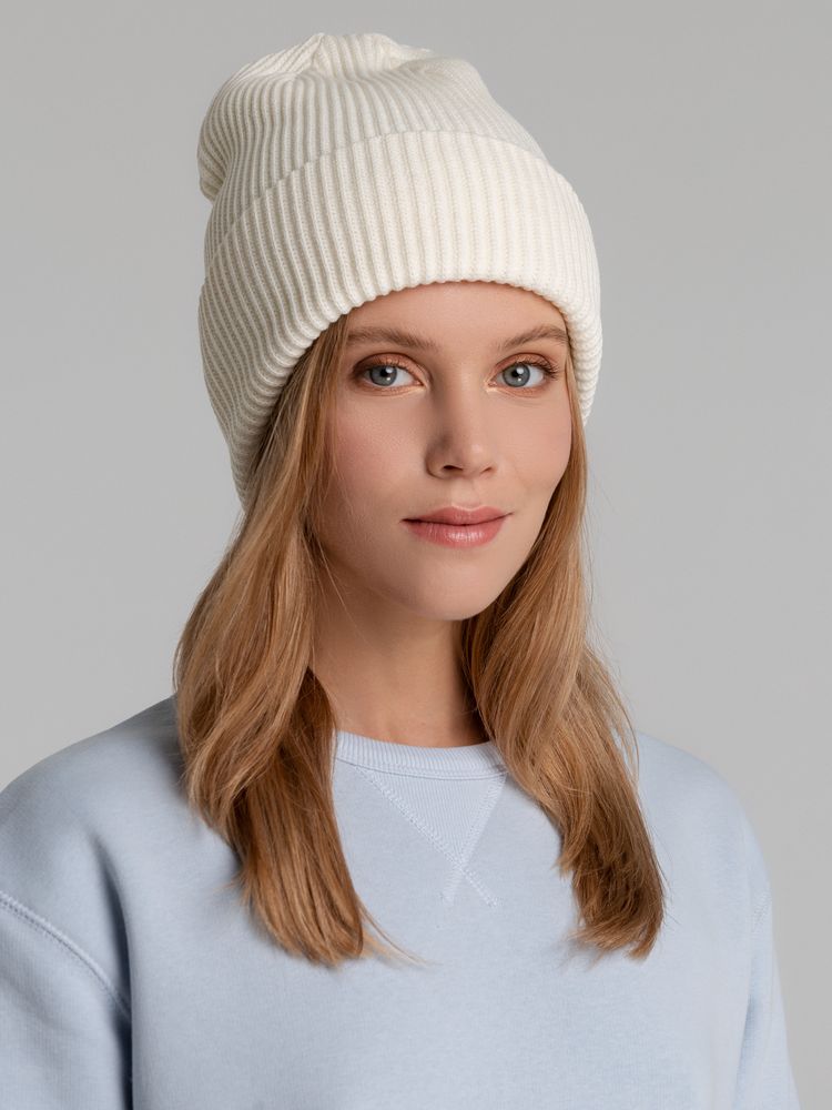 Шапка Franky, молочно-белая (Изображение 4)