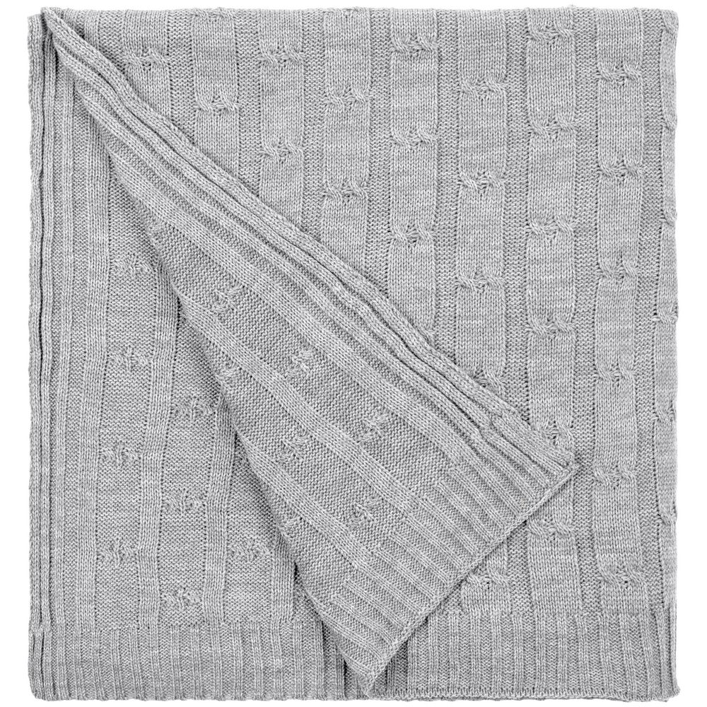 Плед Trenza, светло-серый (Изображение 1)