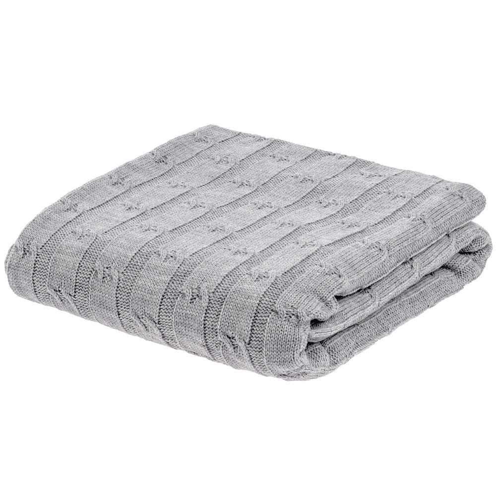 Плед Trenza, светло-серый (Изображение 2)