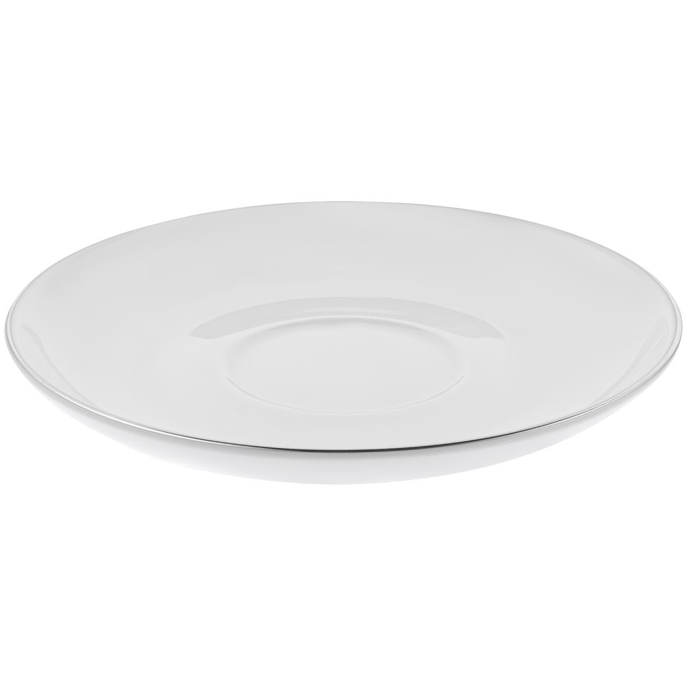 Кофейная пара Mansion Select, белая с серебристой отводкой (Изображение 8)