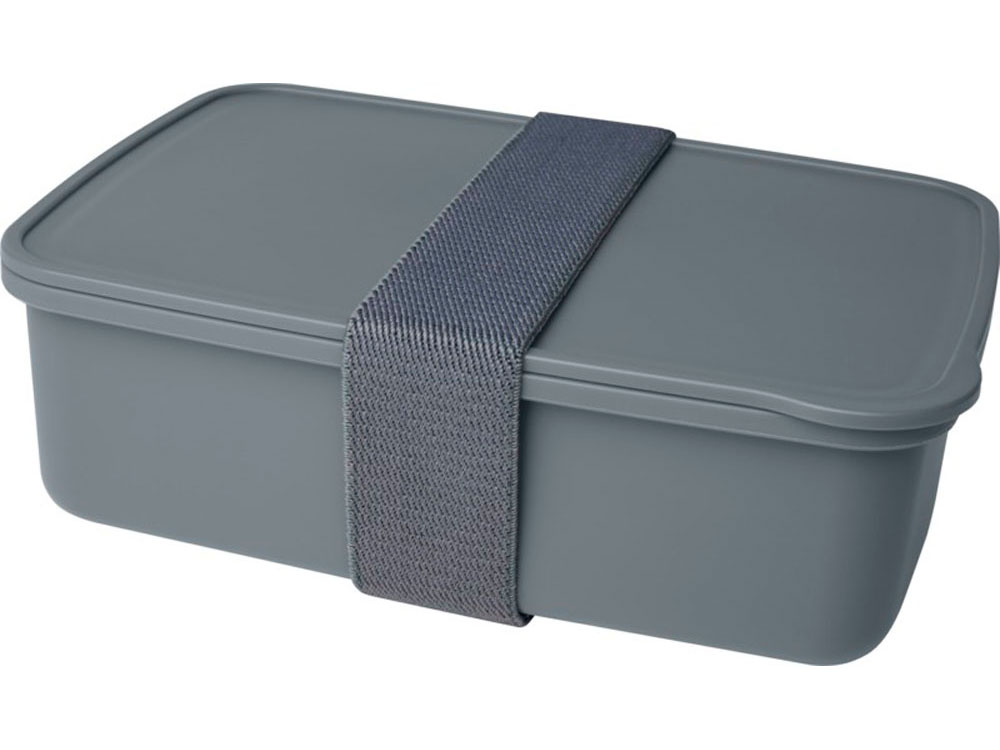 Контейнер для завтрака Dovi из переработанного пластика (серый)  (Изображение 1)