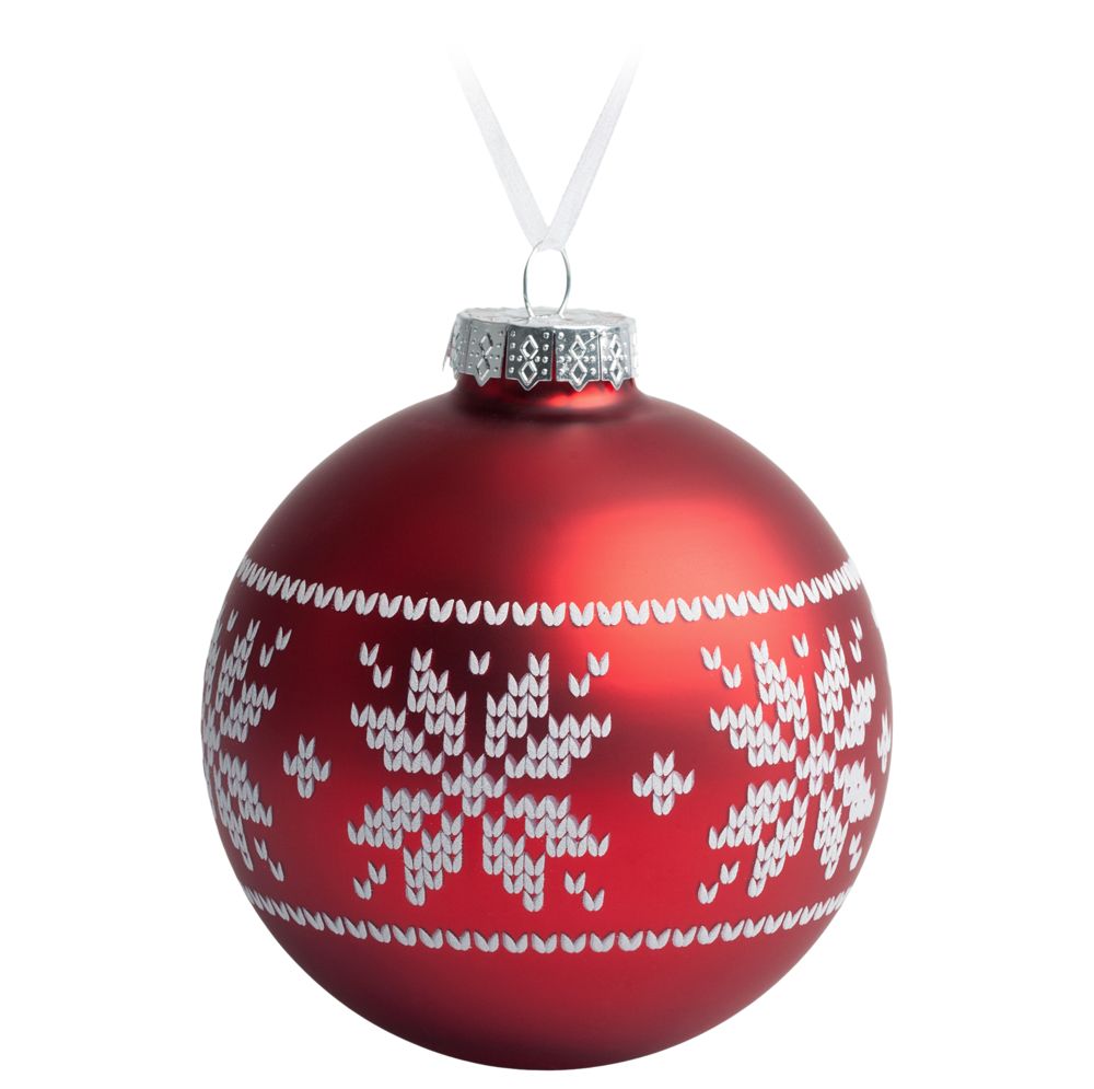Елочный шар «Скандинавский узор», 10 см (Изображение 2)