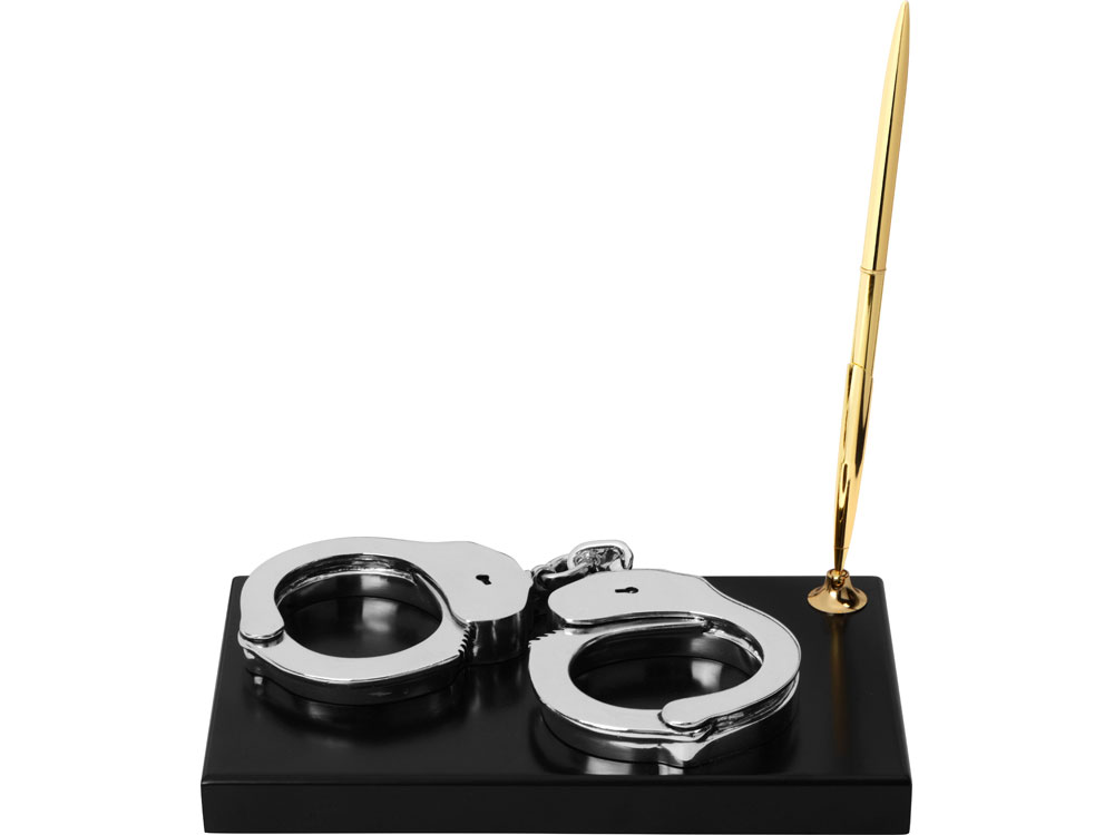Настольный прибор Правопорядок, серебристый/черный/золотистый (Р) (Изображение 2)