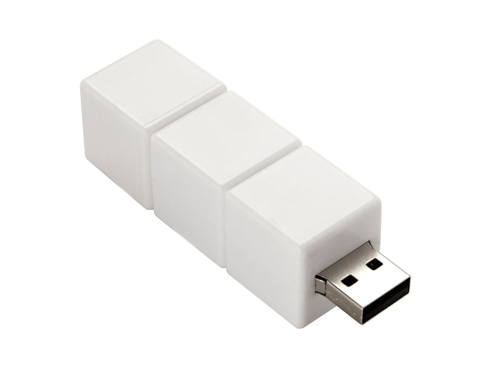 USB 2.0- флешка на 32 Гб Кубик Рубика (белый) 32Gb (Изображение 2)