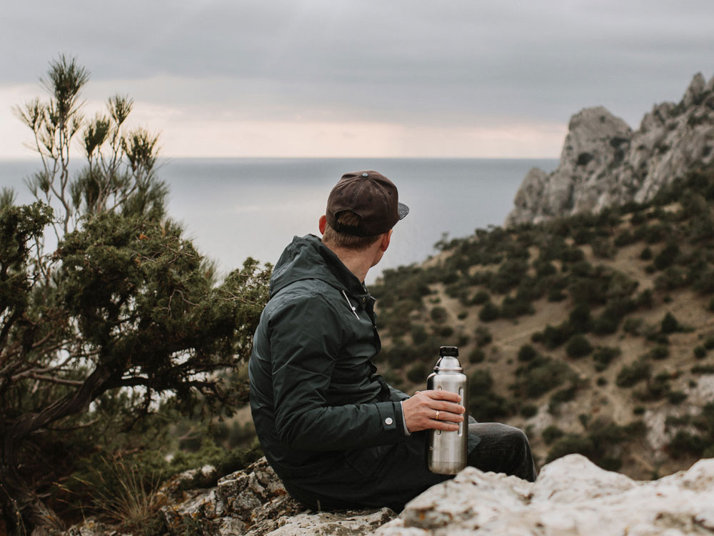 Вакуумный термос Flask, 1 л (серебристый) 1000 мл (Изображение 7)