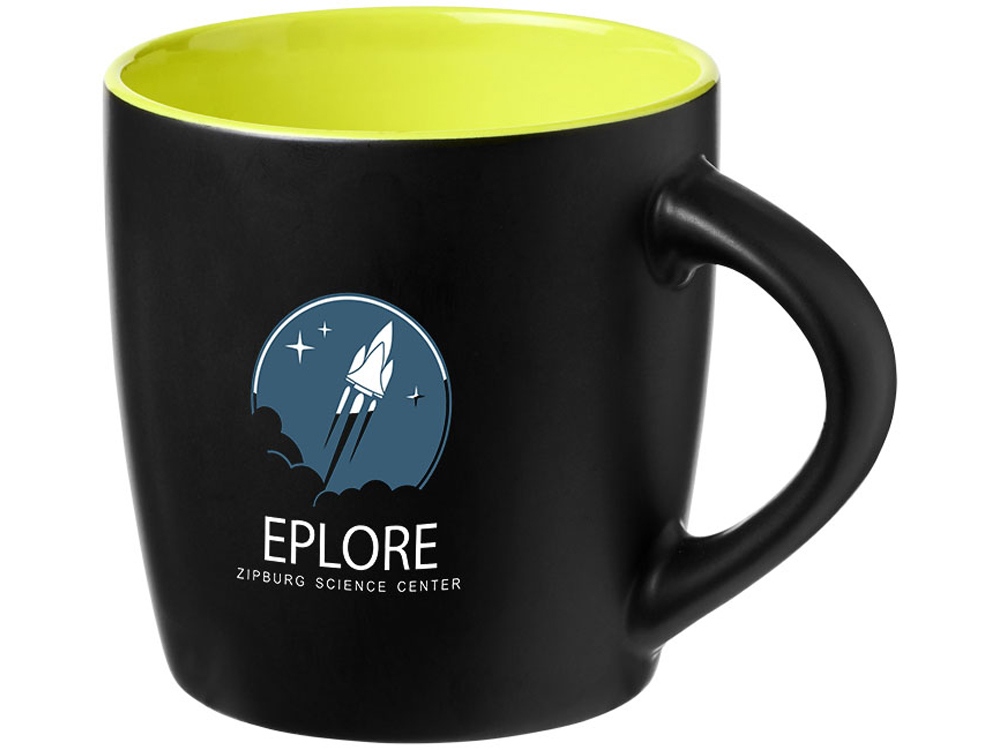 Керамическая чашка Riviera (черный/лайм)  (Изображение 4)