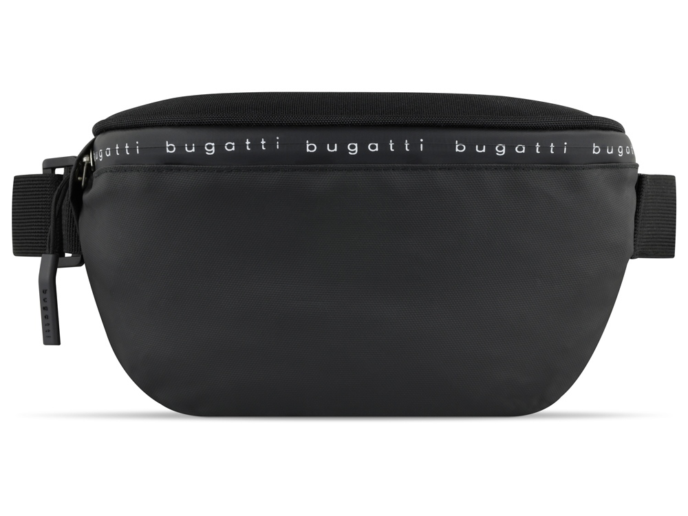 Сумка на пояс BUGATTI Blanc Delight, чёрная, нейлон RPET600D/тарпаулин/полиэстер, 24х11х12,5 см, 2 л (Изображение 2)
