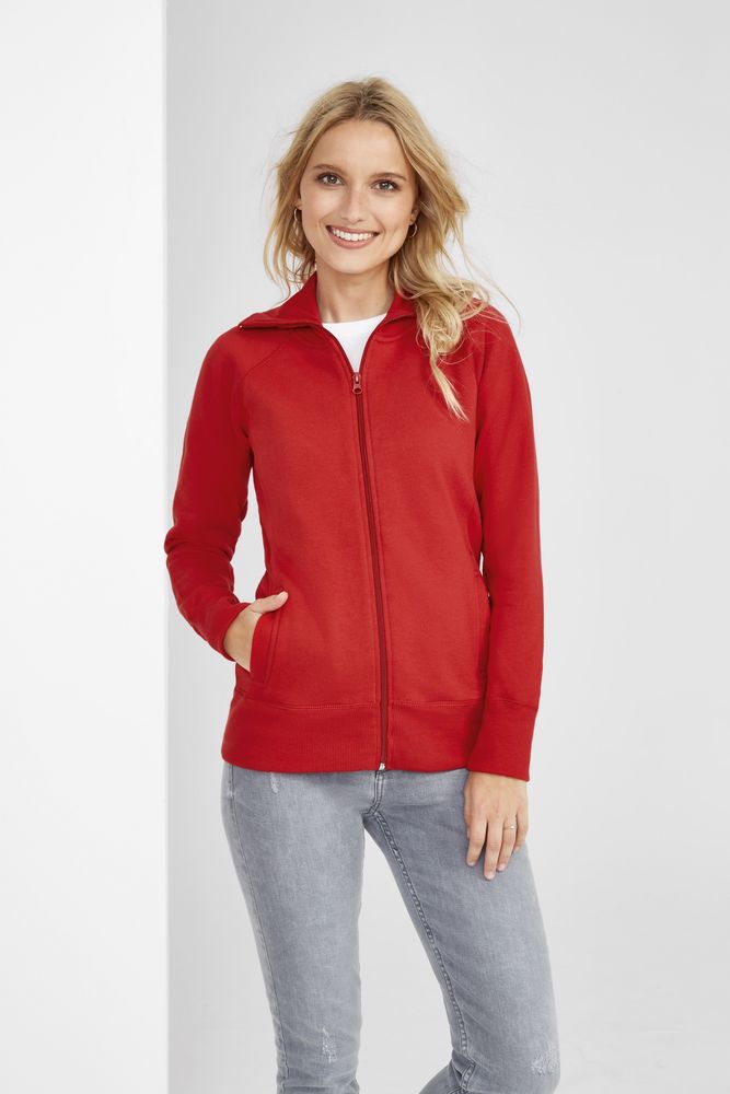 Толстовка женская на молнии Soda 280 серый меланж (Изображение 4)