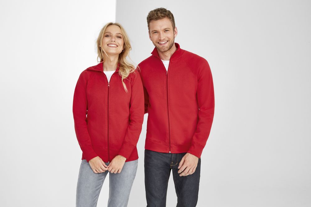 Толстовка женская на молнии Soda 280 серый меланж (Изображение 5)