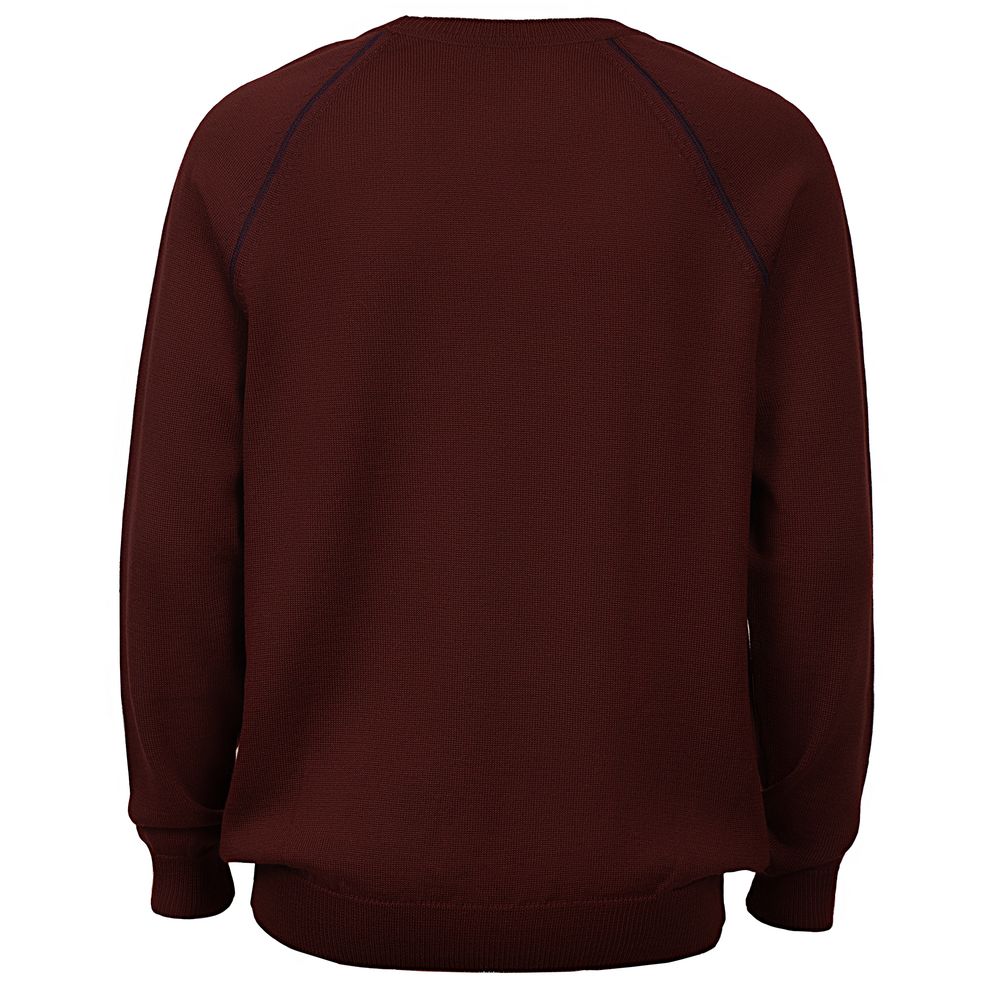 Джемпер Stitch с контрастной отделкой, бордовый с синим, размер XL (Изображение 2)
