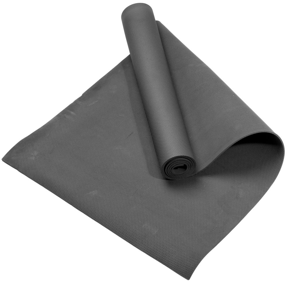 Коврик для йоги и фитнеса с лентой Anga, графит (Изображение 2)