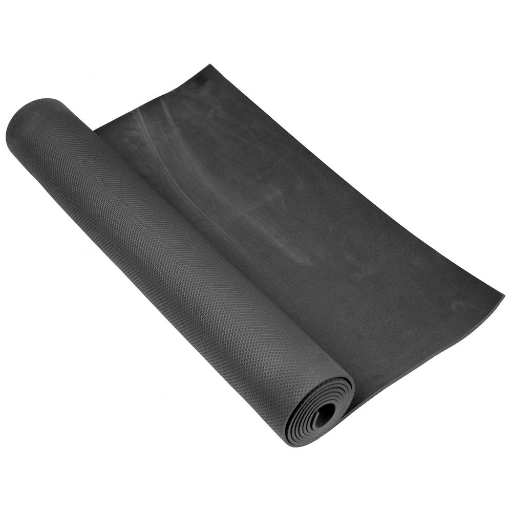 Коврик для йоги и фитнеса с лентой Anga, графит (Изображение 3)