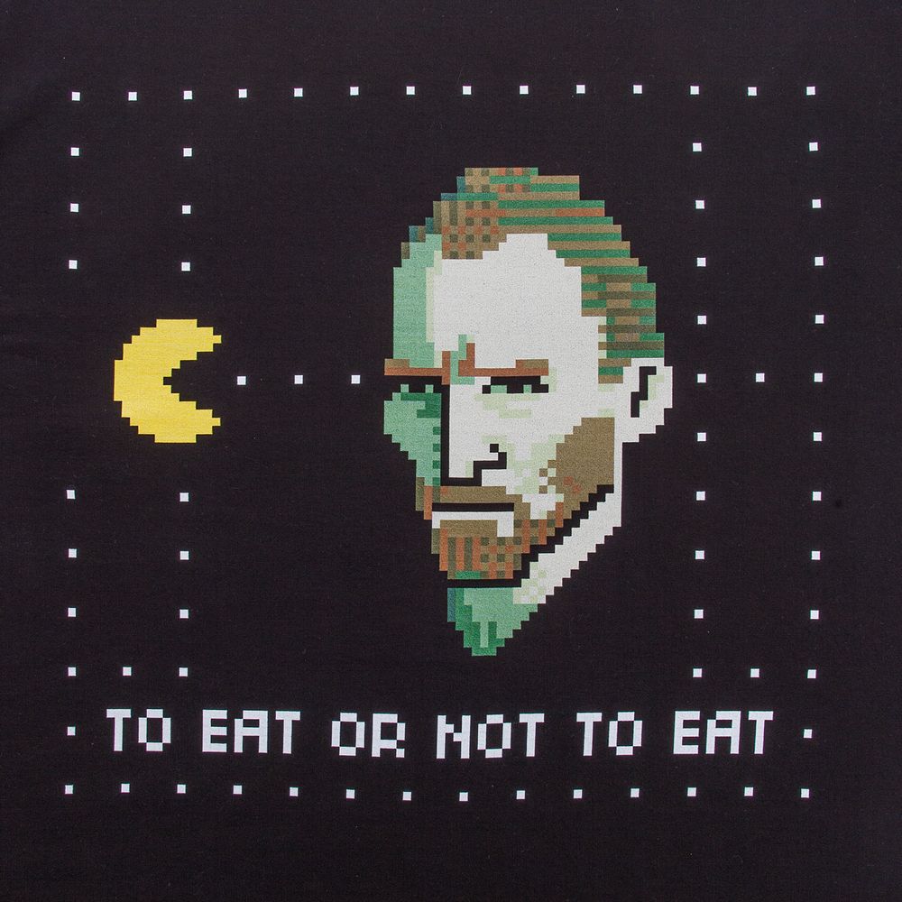 Футболка мужская «Ван-Пакман», черная, размер S (Изображение 3)