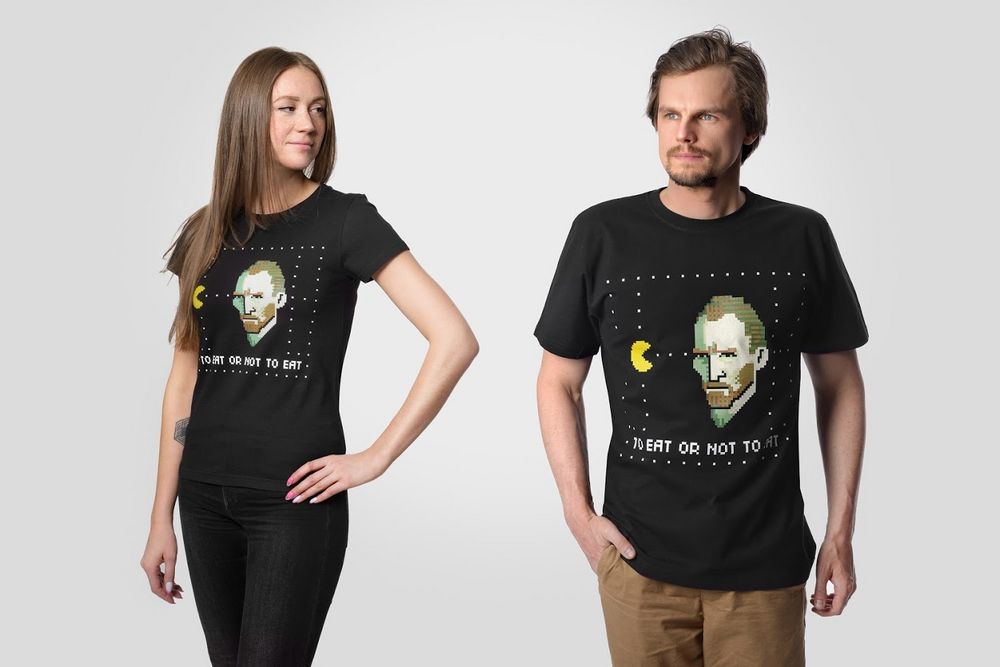 Футболка мужская «Ван-Пакман», черная, размер S (Изображение 7)