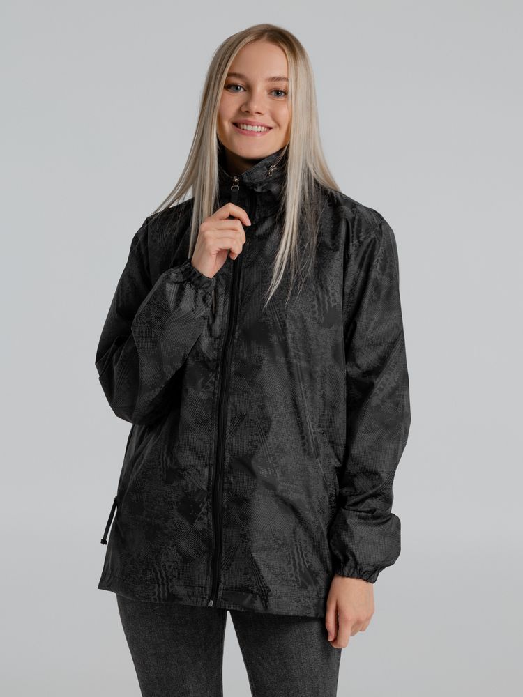 Ветровка светоотражающая Finvind темно-серая, размер XS (Изображение 10)