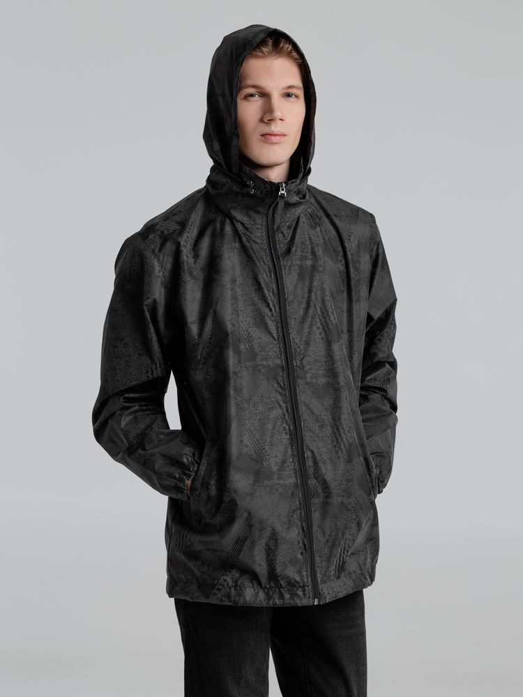 Ветровка светоотражающая Finvind темно-серая, размер XS (Изображение 15)