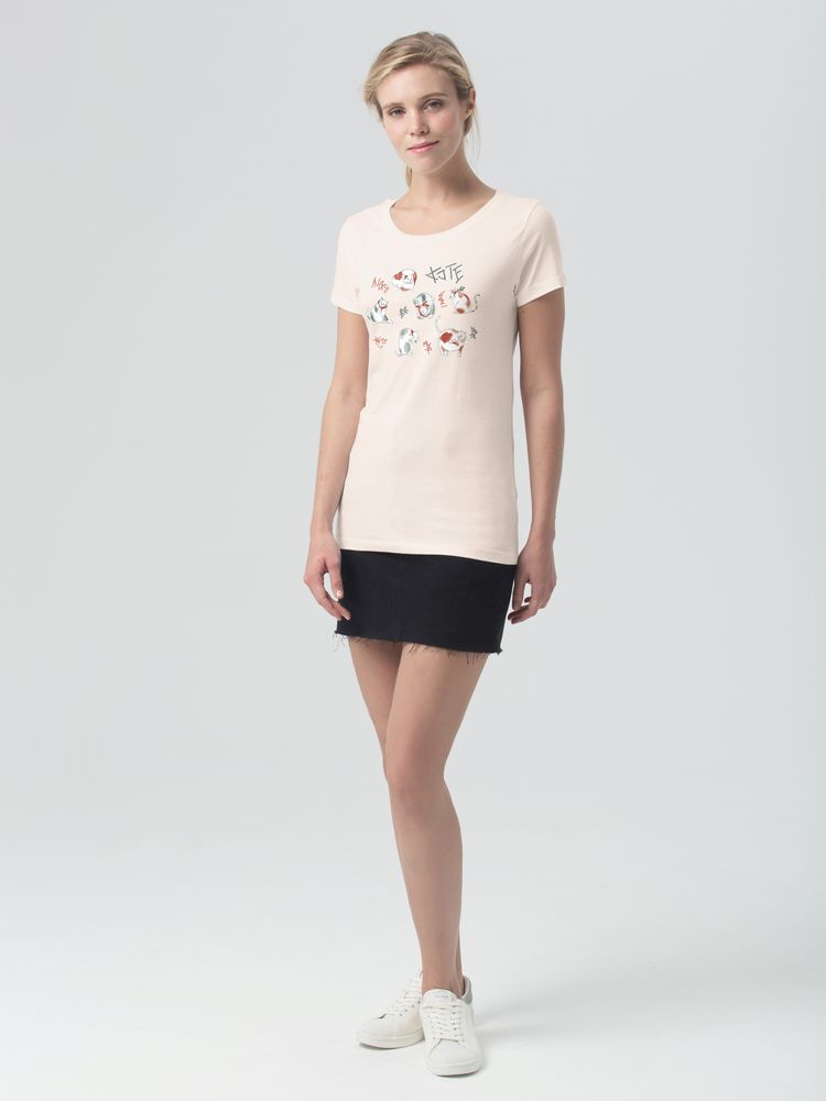 Футболка женская «Котэ», розовая, размер S (Изображение 3)