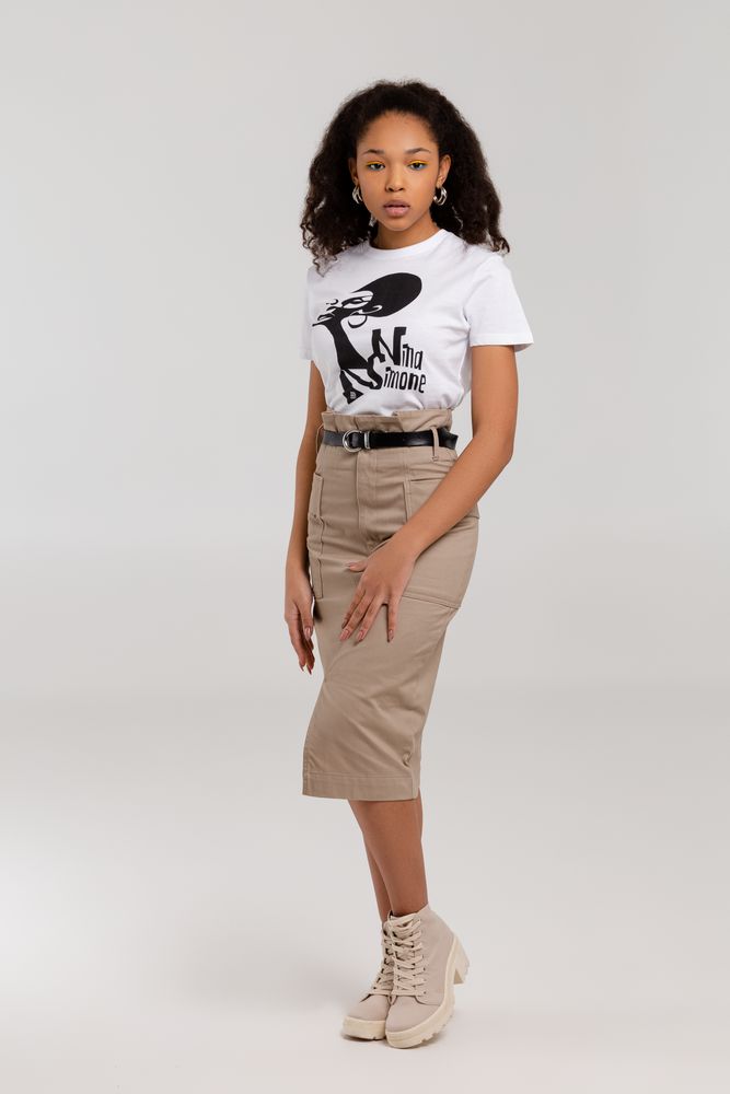 Футболка женская «Меламед. Nina Simone», белая, размер S (Изображение 4)