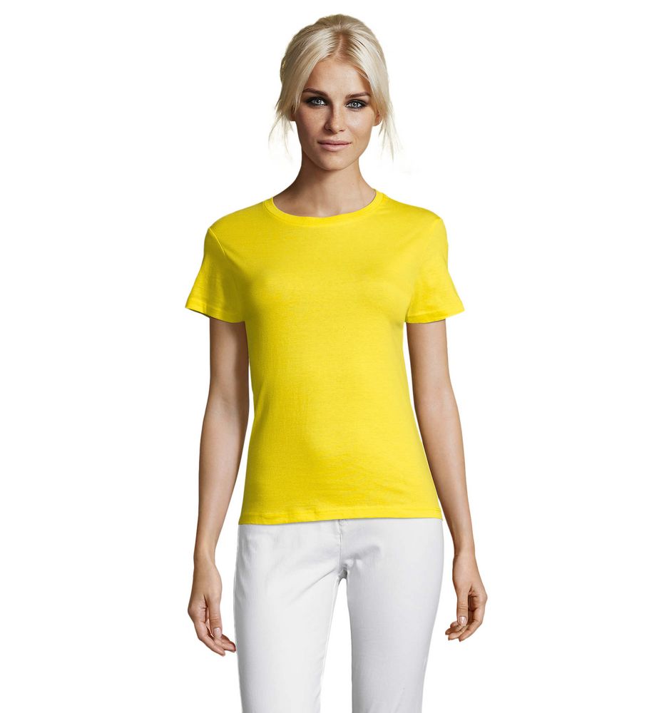 Футболка женская Regent Women лимонно-желтая, размер M (Изображение 4)