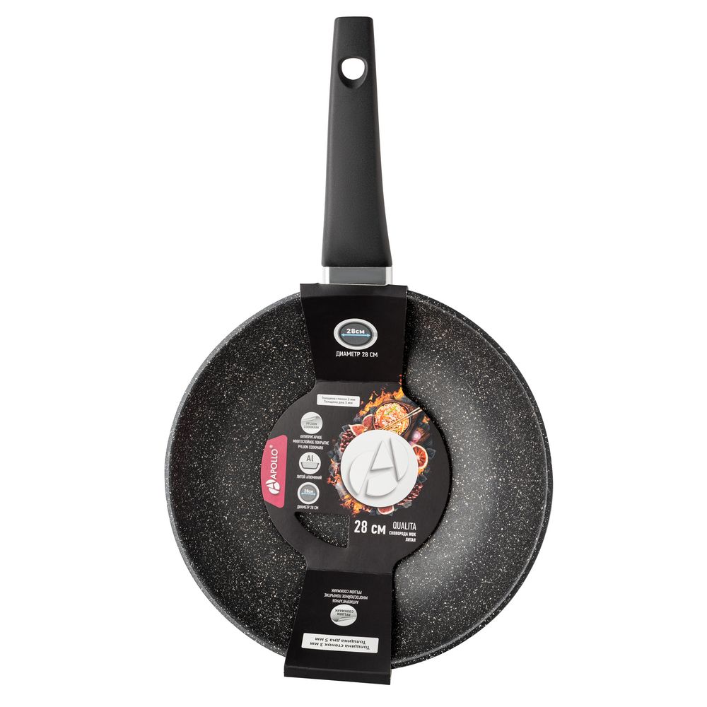 Сковорода литая Qualita, вок (Изображение 4)