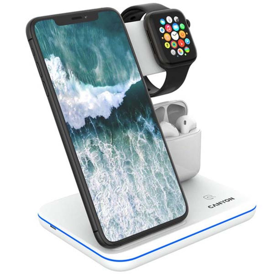 Беспроводная зарядная станция Canyon 302, белая (Изображение 4)
