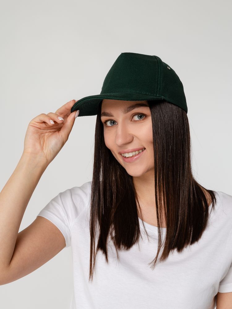 Бейсболка Standard, темно-зеленая (Изображение 7)