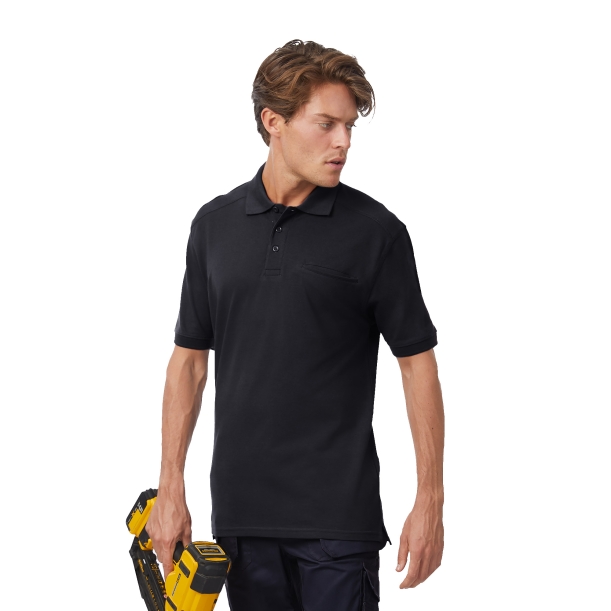 Черные рубашки поло с логотипом